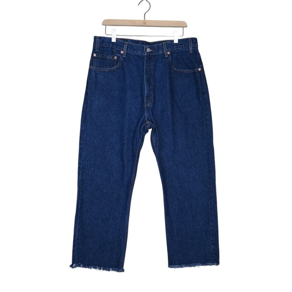 Levi's Men's 505 Regular Fit Vintage Raw Hem Crop Jean Size 36